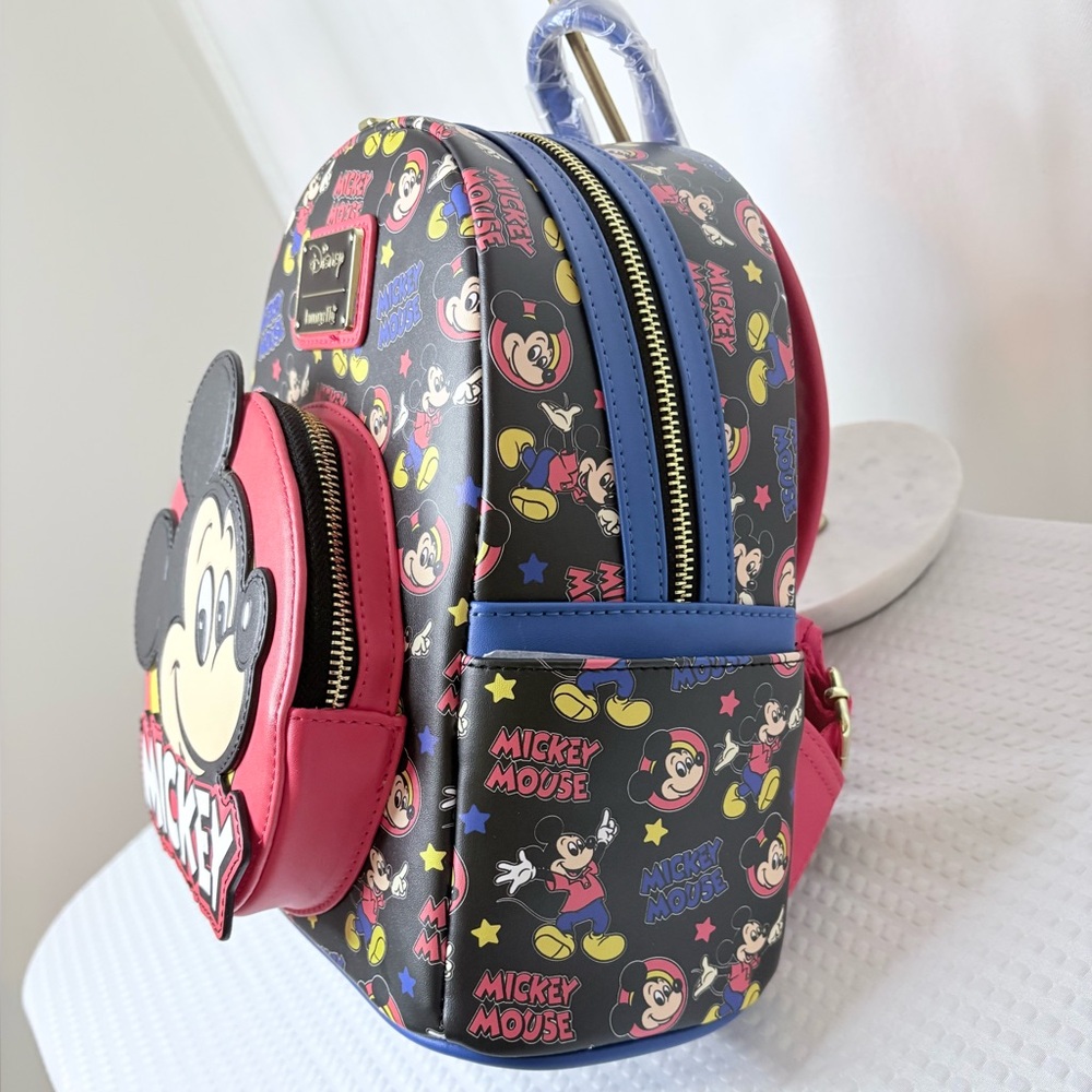 NWT LOUNGEFLY Disney Mickey Mouse Kids Backpack - Picture 2 of 8